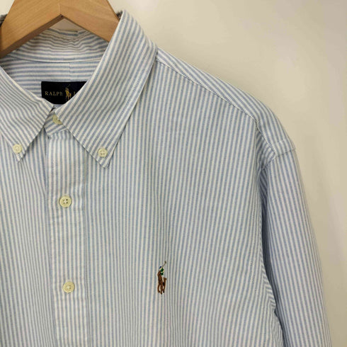 ラルフローレン RALPH LAUREN ポニー刺繍 ストライプ オックスフォード L/S シャツ メンズ import:L