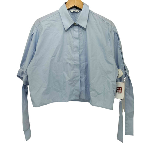 ザラ ZARA タイディテール ポプリンシャツ レディース import:L