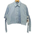 ザラ ZARA タイディテール ポプリンシャツ レディース import:L