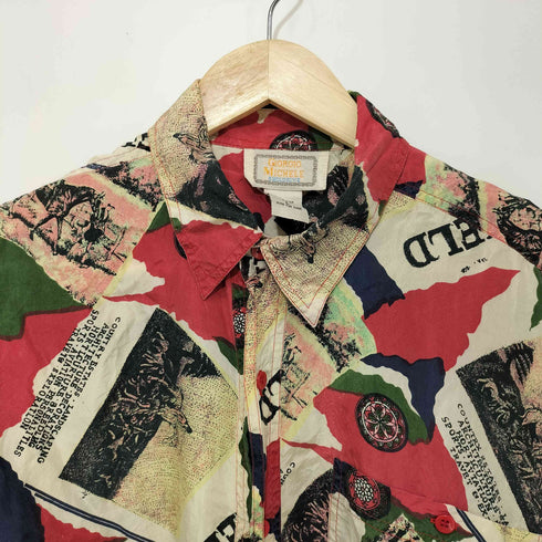giorgio michele 総柄S/Sシルクシャツ メンズ L