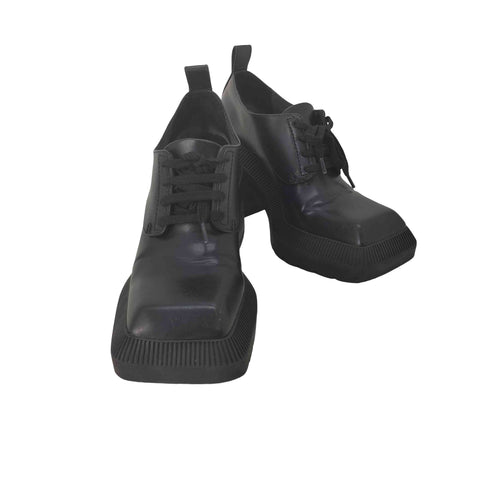 チャールズアンドキース CHARLES&KEITH スクエアトゥヒールローファー レディース JPN:37