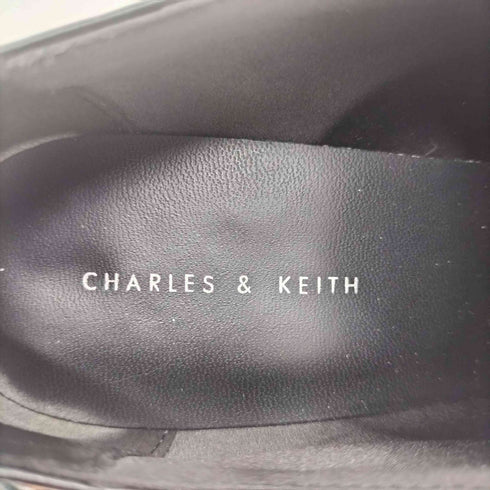 チャールズアンドキース CHARLES&KEITH スクエアトゥヒールローファー レディース JPN:37