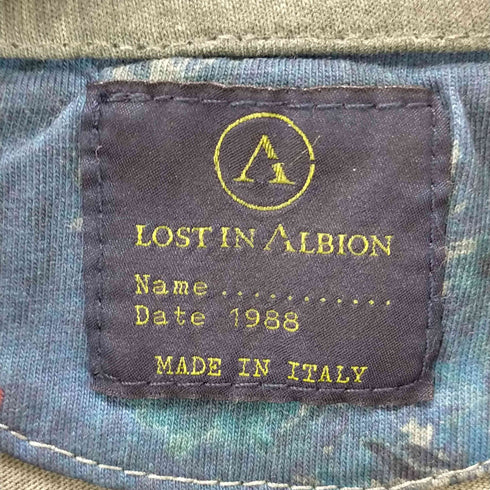 ロストインアルビオン LOST IN ALBION イタリア製 刺繍 ポケット クルーネックTシャツ メンズ JPN:M