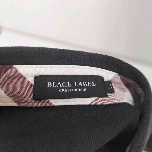 バーバリーブラックレーベル BURBERRY BLACK LABEL S/S コットンポロシャツ メンズ LL