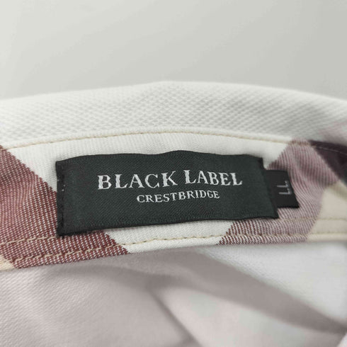 バーバリーブラックレーベル BURBERRY BLACK LABEL S/S コットンポロシャツ メンズ LL