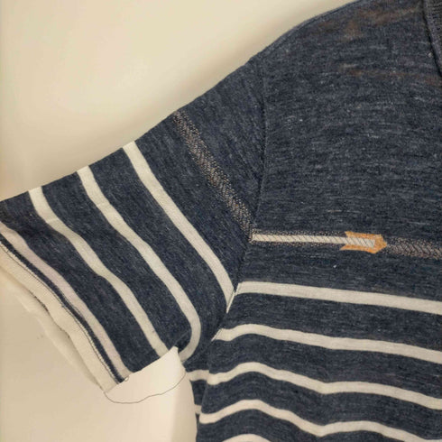 レミレリーフ REMI RELIEF リネンボーダーTシャツ メンズ L