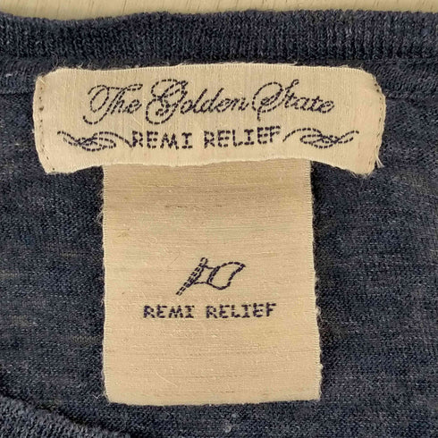 レミレリーフ REMI RELIEF リネンボーダーTシャツ メンズ L