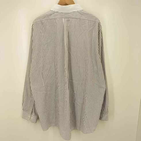 ブルックスブラザーズ BROOKS BROTHERS TRADITIONAL FIT NON-ILON コットン ストライプ L/S クレリック シャツ メンズ 17-35