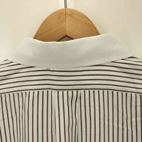 ブルックスブラザーズ BROOKS BROTHERS TRADITIONAL FIT NON-ILON コットン ストライプ L/S クレリック シャツ メンズ 17-35