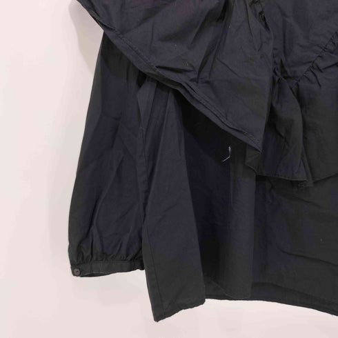 ザラ ZARA フリル付きポプリンブラウス レディース import:L