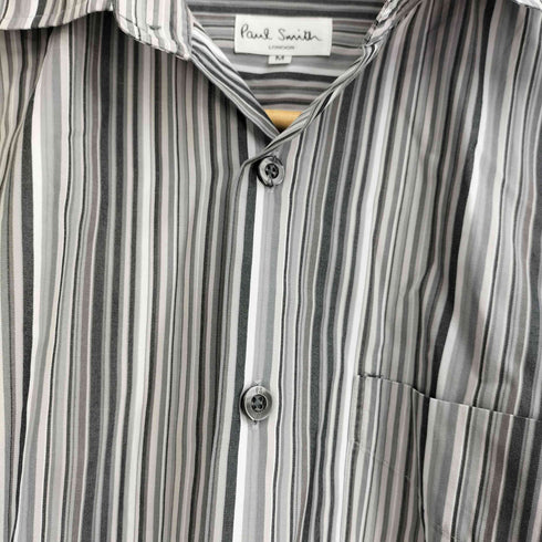 ポールスミスロンドン Paul Smith LONDON コットン100 レギュラーカラー 長袖 ストライプ シャツ メンズ import:M