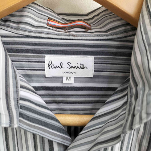 ポールスミスロンドン Paul Smith LONDON コットン100 レギュラーカラー 長袖 ストライプ シャツ メンズ import:M