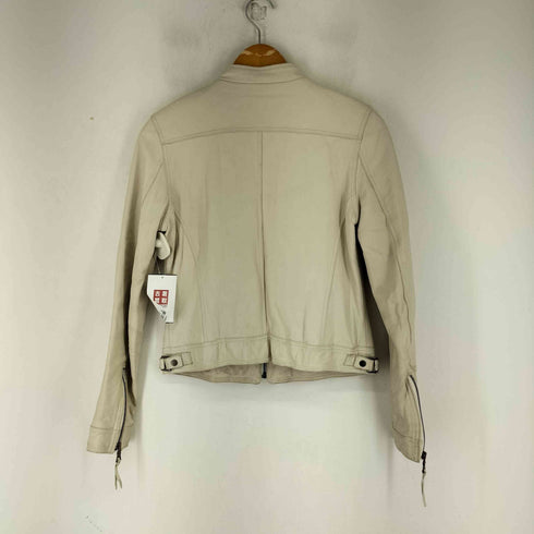 MADE IN ITALY シープスキン シングルライダースジャケット レディース 66