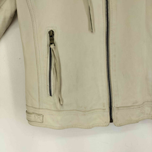 MADE IN ITALY シープスキン シングルライダースジャケット レディース 66