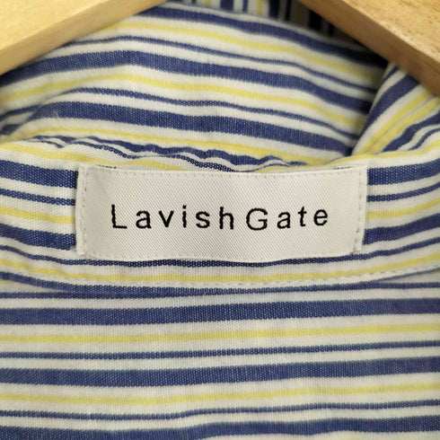 LavishGate ラヴィッシュゲート オーバーサイズ マルチカラーストライプシャツ レディース FREE