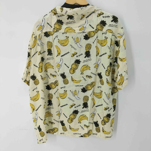 レーヨン100% S/S 果物柄 オープンカラーシャツ メンズ JPN:XL