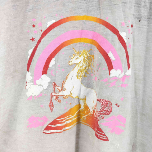 FRESH KARMA 迷彩 ユニコーン リメイク クルーネックTシャツ レディース import:L