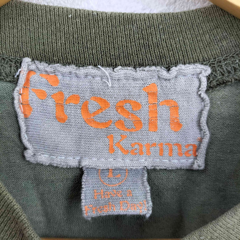 FRESH KARMA 迷彩 ユニコーン リメイク クルーネックTシャツ レディース import:L