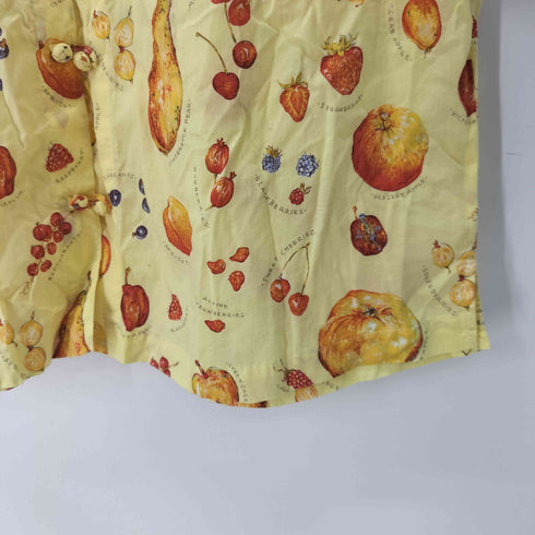 マドモアゼルノンノン mademoiselle NON NON フルーツ柄 S/S チャイナシャツ レディース JPN:L