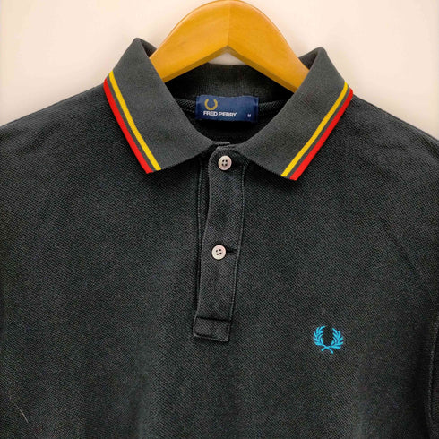 フレッドペリー FRED PERRY ロゴ刺繍 ティップラインポロシャツ 月桂樹別カラー メンズ import:M