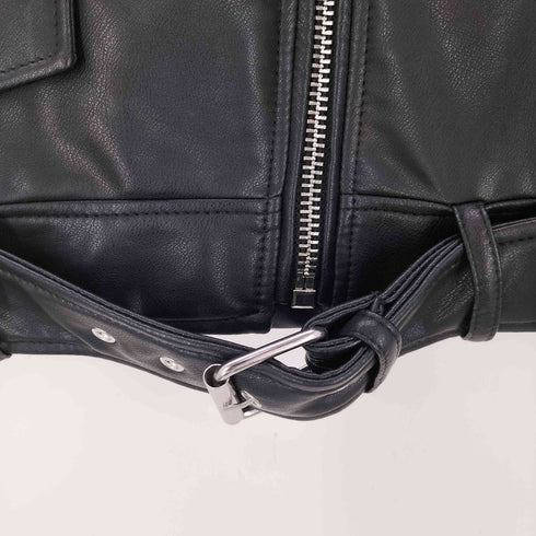 ザラ ZARA フェイクレザー ダブルライダースジャケット レディース JPN:S