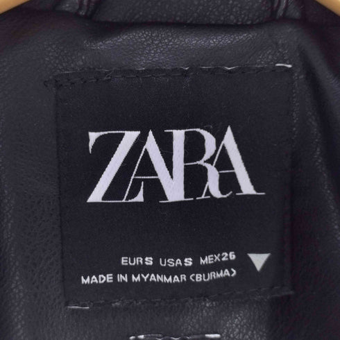 ザラ ZARA フェイクレザー ダブルライダースジャケット レディース JPN:S