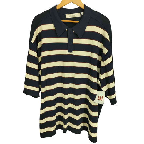 ジーユー GU 25SS ニットポロシャツ 5分袖 メンズ 3XL