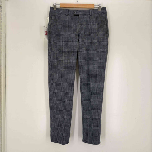 ザラ ZARA 4WAY STRETCH COMFORT KNIT チェック シングルブレスト 2B テーラードジャケットセットアップ メンズ 46