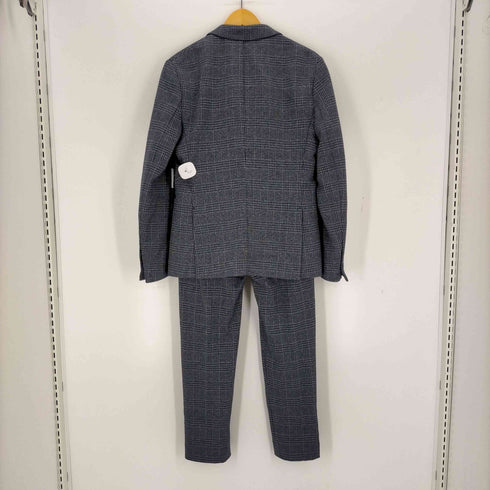 ザラ ZARA 4WAY STRETCH COMFORT KNIT チェック シングルブレスト 2B テーラードジャケットセットアップ メンズ 46