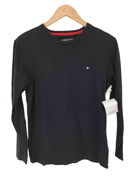 トミーヒルフィガー TOMMY HILFIGER ロゴ刺繍 クルーネック長袖Tシャツ メンズ SP