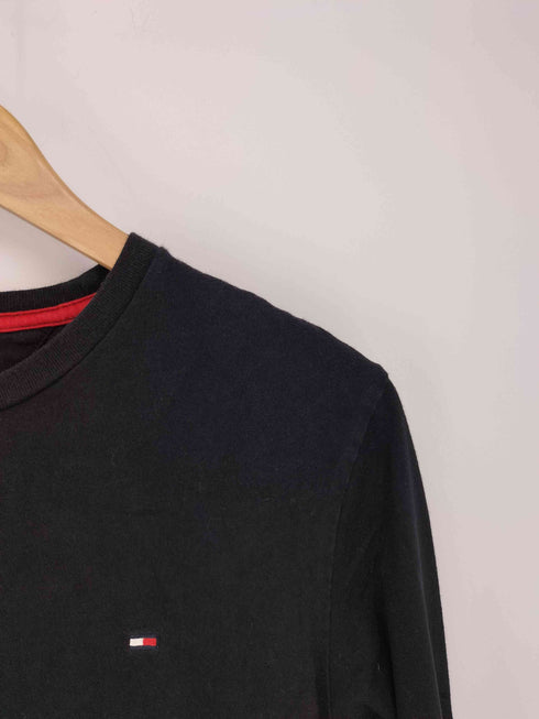 トミーヒルフィガー TOMMY HILFIGER ロゴ刺繍 クルーネック長袖Tシャツ メンズ SP
