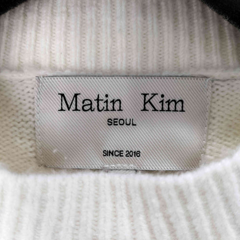 Matin Kim フロントロゴ クルーネックニット レディース import:S