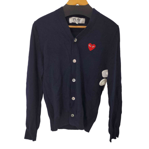 プレイコムデギャルソン PLAY COMME des GARCONS ハートワッペンウールカーディガン レディース JPN:S
