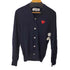 プレイコムデギャルソン PLAY COMME des GARCONS ハートワッペンウールカーディガン レディース JPN:S