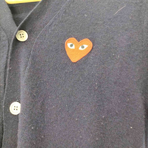 プレイコムデギャルソン PLAY COMME des GARCONS ハートワッペンウールカーディガン レディース JPN:S