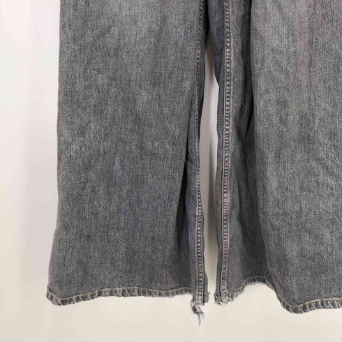 ジョンローレンスサリバン JOHN LAWRENCE SULLIVAN Womens washed denim wide pants フロント ホック ワイド フレア デニム パンツ レディース JPN:S