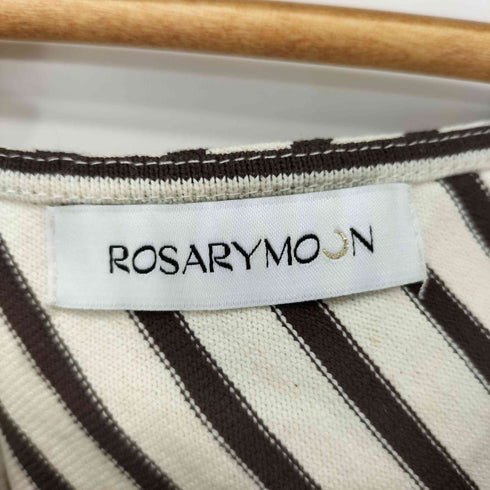 ロザリームーン Rosarymoon バックVネック ボーダーカットソー レディース FREE