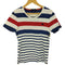 バーバリーブラックレーベル BURBERRY BLACK LABEL ホースロゴ刺繍ボーダー半袖Tシャツ メンズ JPN:2
