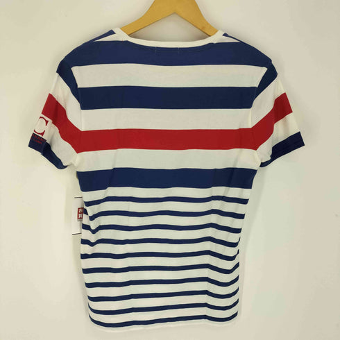 バーバリーブラックレーベル BURBERRY BLACK LABEL ホースロゴ刺繍ボーダー半袖Tシャツ メンズ JPN:2