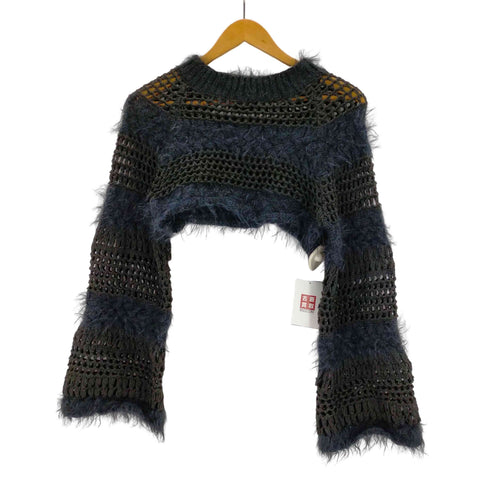 シーイン SHEIN シャギーメッシュクロップドニット レディース XS
