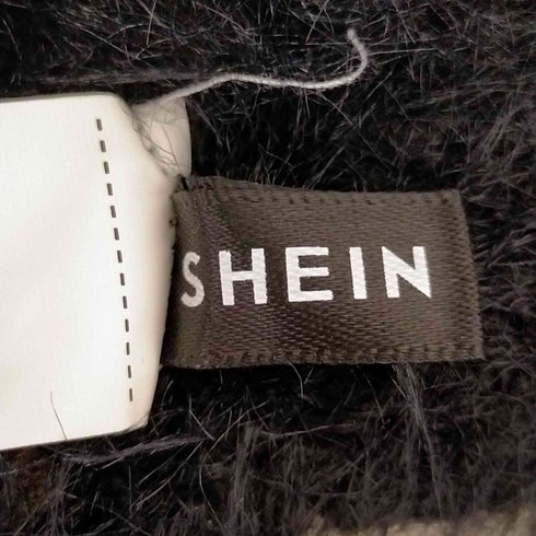 シーイン SHEIN シャギーメッシュクロップドニット レディース XS