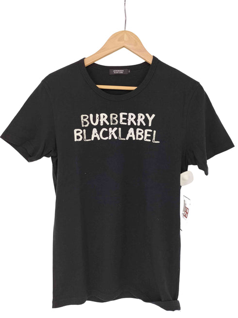 バーバリーブラックレーベル BURBERRY BLACK LABEL ロゴプリントTシャツ メンズ JPN:2