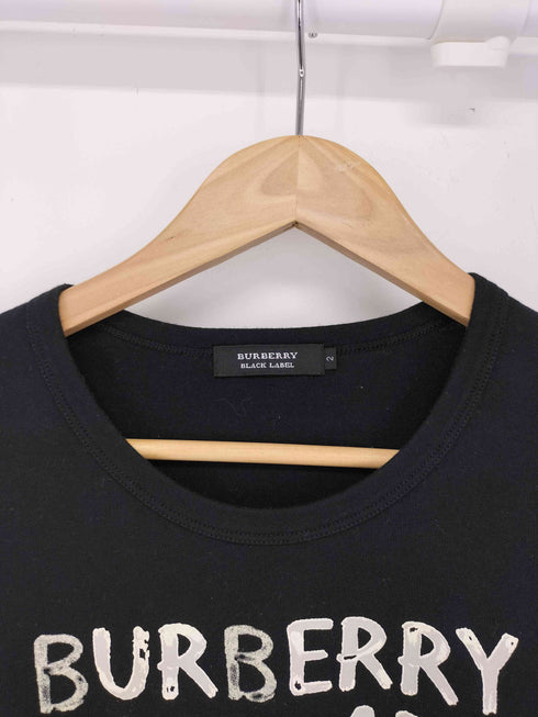 バーバリーブラックレーベル BURBERRY BLACK LABEL ロゴプリントTシャツ メンズ JPN:2