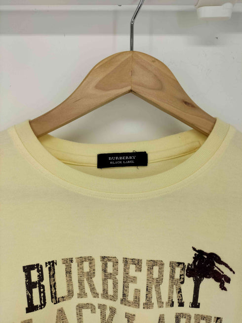 バーバリーブラックレーベル BURBERRY BLACK LABEL ホースロゴ刺繍 ロゴプリントTシャツ メンズ JPN:3