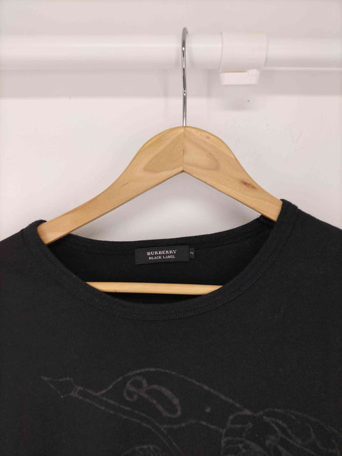 バーバリーブラックレーベル BURBERRY BLACK LABEL ホースロゴプリントTシャツ メンズ JPN:2