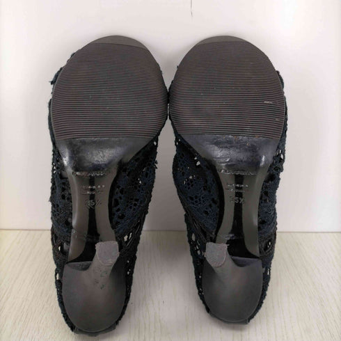 ドルチェアンドガッバーナ DOLCE&GABBANA クロシェ オープントゥ レースブーツ レディース 35 1/2