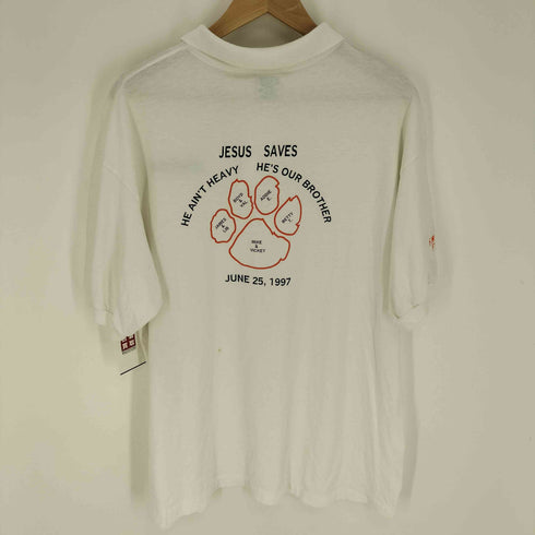 アンビル Anvil 90S USA製 REEVES FANCY STITCH 574-0026 刺繍 ポリコットン ポロシャツ メンズ import:XL