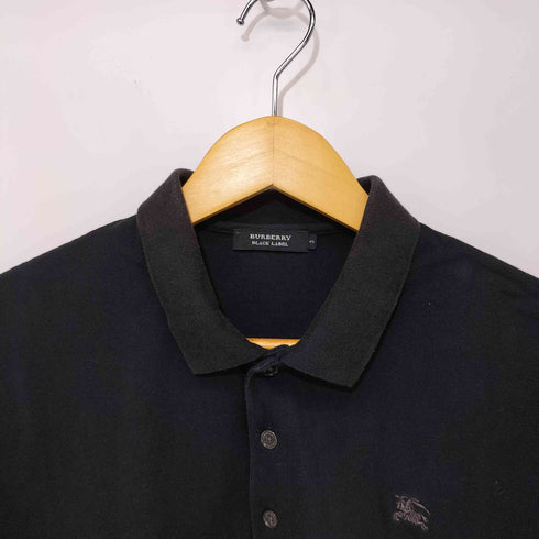 バーバリーブラックレーベル BURBERRY BLACK LABEL ホースロゴ刺繍 半袖ポロシャツ メンズ JPN:3