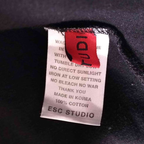 イーエスシーステュディオ ESC STUDIO ロゴプリント タートルネック カットソー メンズ