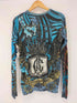 クリスチャンオードジェー CHRISTIAN AUDIGIER y2k ラインストーン スカル鯉 グラフィックカットソー メンズ import:S